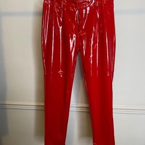 Patent leather pants